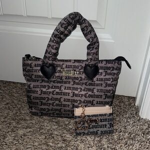 Juicy Couture Signature Puffer Tote + Matching wallet